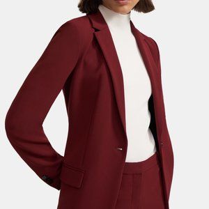 THEORY Staple Blazer B size 6 Currant Admiral Crepe New NWT